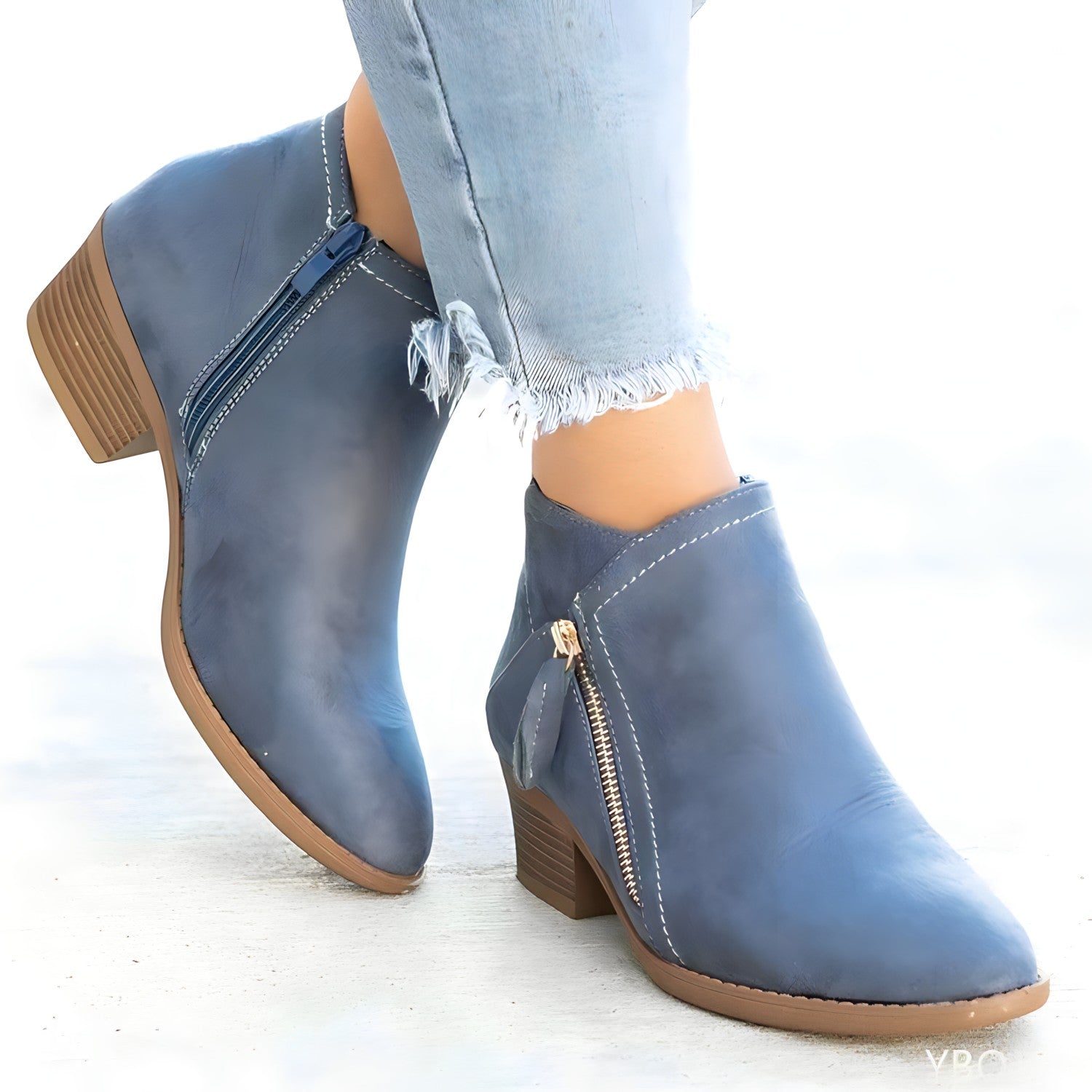 Dam Stövlar Mocka Vegan Velourläder Elegant Komfort-3