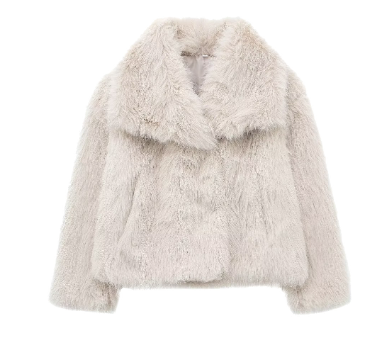 Elegant Damjacka i Mjuk Konstpäls – Varm och Djurvänlig för Vardag och Fest, S-XL 10