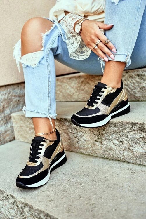 Kvinnors Sneakers Plattform Ekologiskt Läder-4