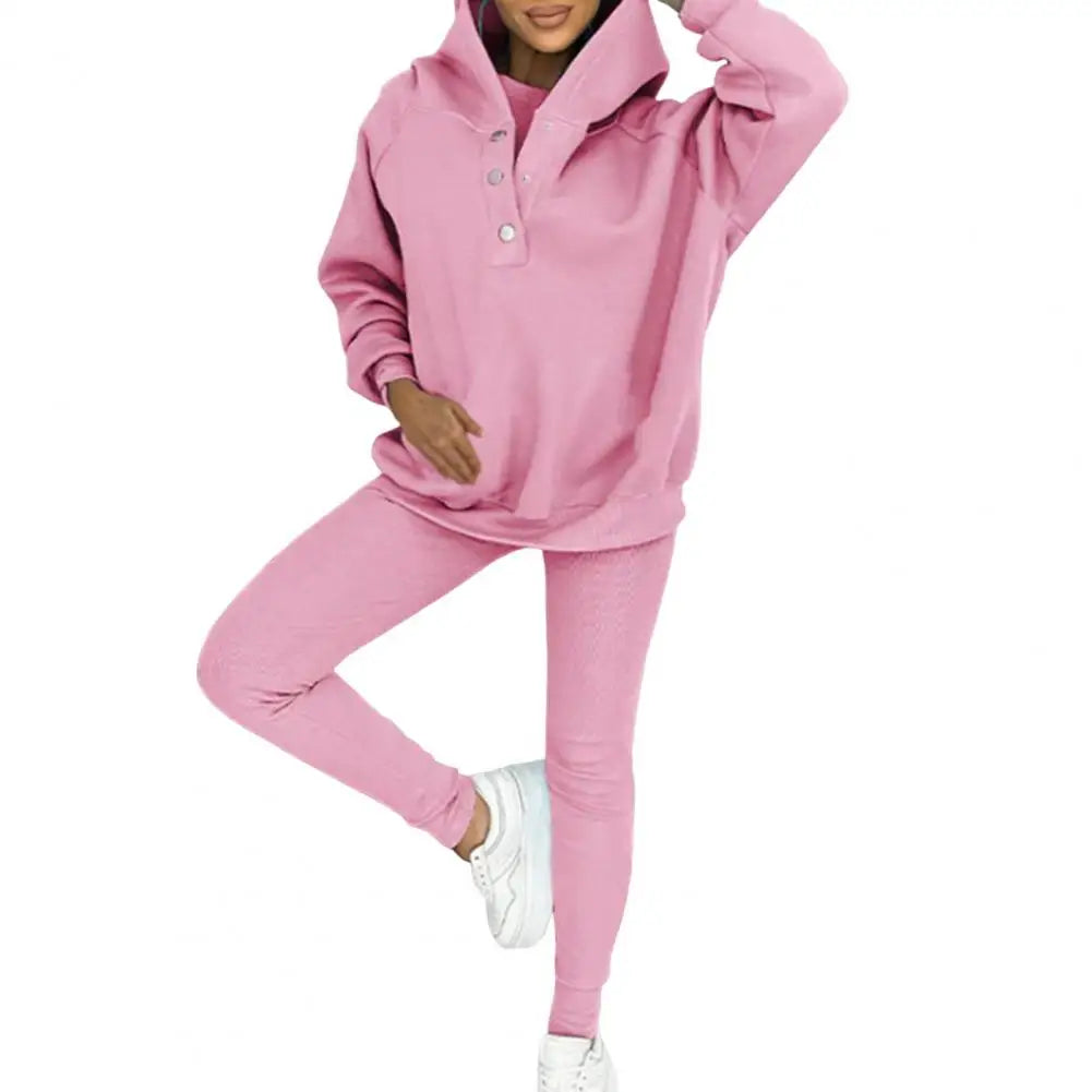 Variant image for Tvådelat Set Dam Hoodie Asymmetrisk Halsringning Mjuk Material-21
