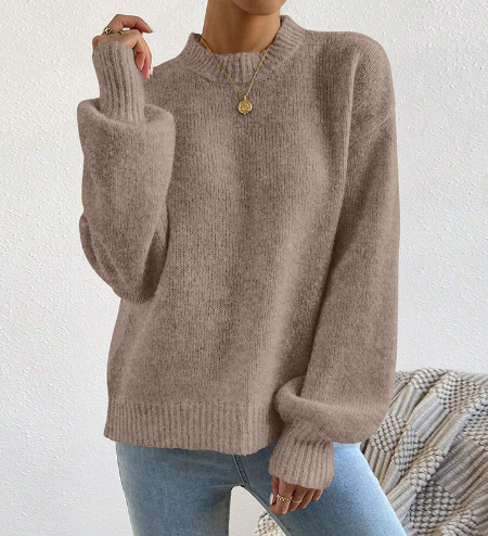 Kvinnor Tröja Långa Ärmar Klassisk Mjukt Tyg-4