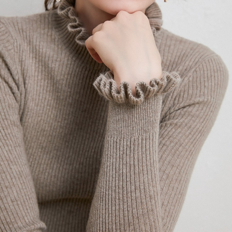 Dam Turtleneck Tröja i Kashmirmix Elegant Stilren Design-1