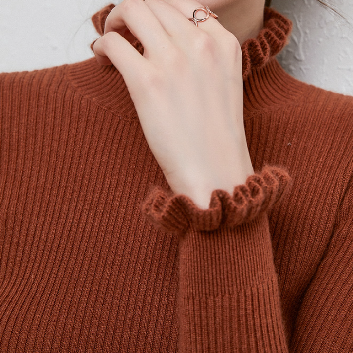 Variant image for Dam Turtleneck Tröja i Kashmirmix Elegant Stilren Design-26