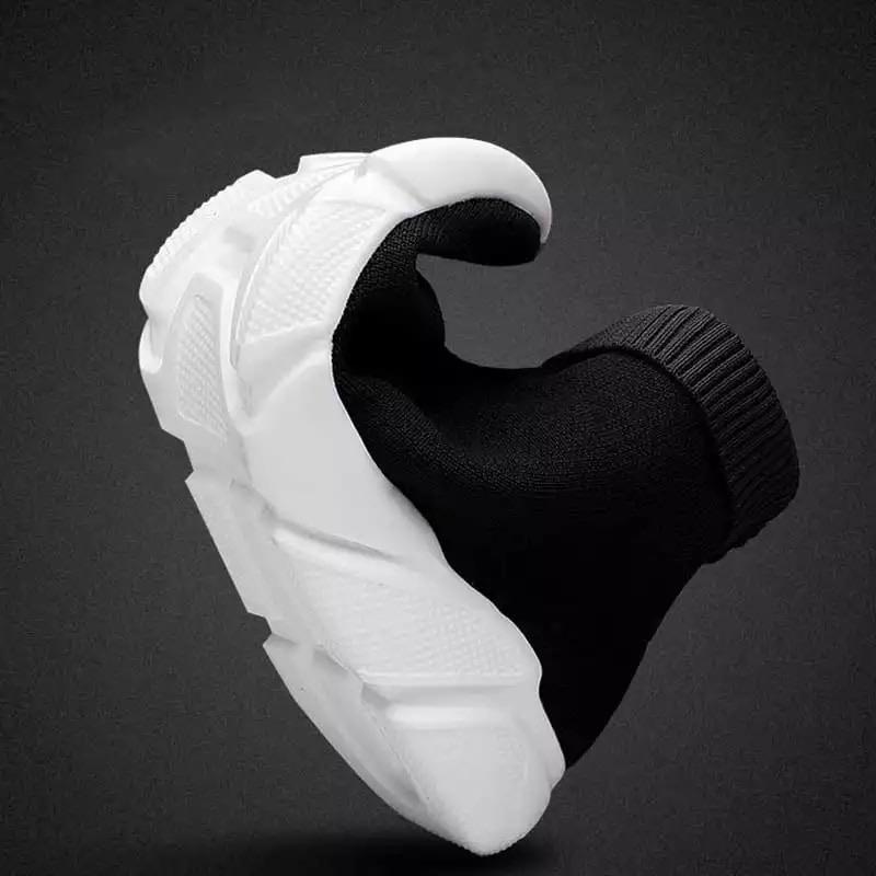 Herr Sneakers Slip-On Strumpstil Textil Komfort 3