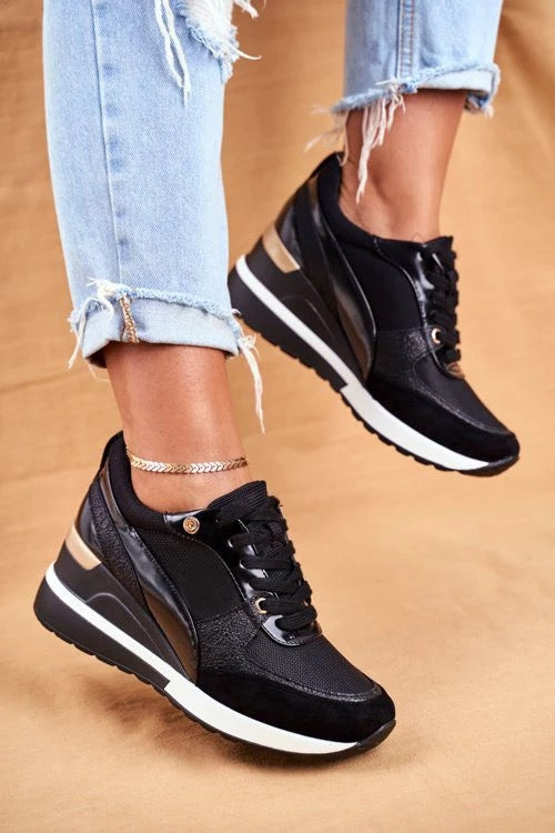 Kvinnors Sneakers Plattform Ekologiskt Läder-3