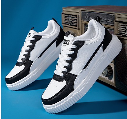 Kvinnors Sneakers Plattform Syntetiskt Läder Snörning-4