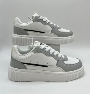 Kvinnors Sneakers Plattform Syntetiskt Läder Snörning-2