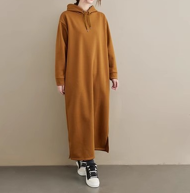 Variant image for Dam Klänning Lång Med Huva Polyester Avslappnad Stil-31