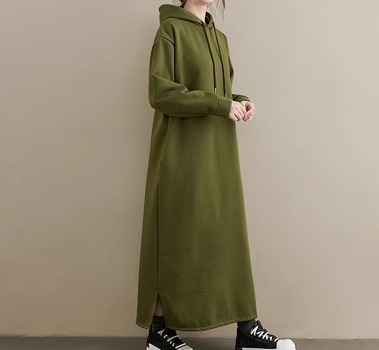 Variant image for Dam Klänning Lång Med Huva Polyester Avslappnad Stil-19