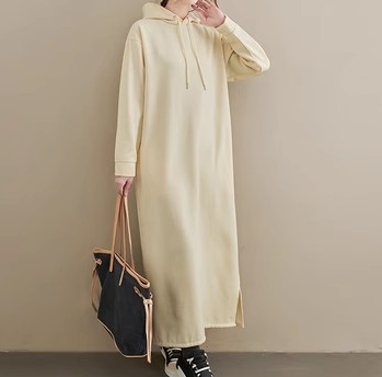 Variant image for Dam Klänning Lång Med Huva Polyester Avslappnad Stil-7