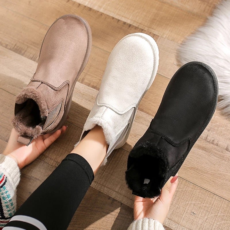 Kvinnors Snöstövlar Ekosläder Vattentåliga Glidgummisula-3