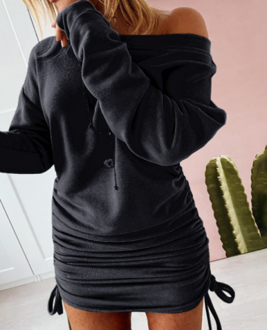 Variant image for Dam Miniklänning Avslappnad Polyester med Långa Ärmar-9