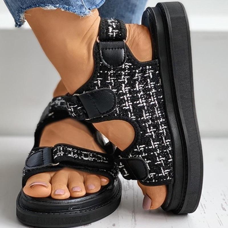 Dam Sandaler Ergonomisk Design Canvas för Bekväm Stil-3