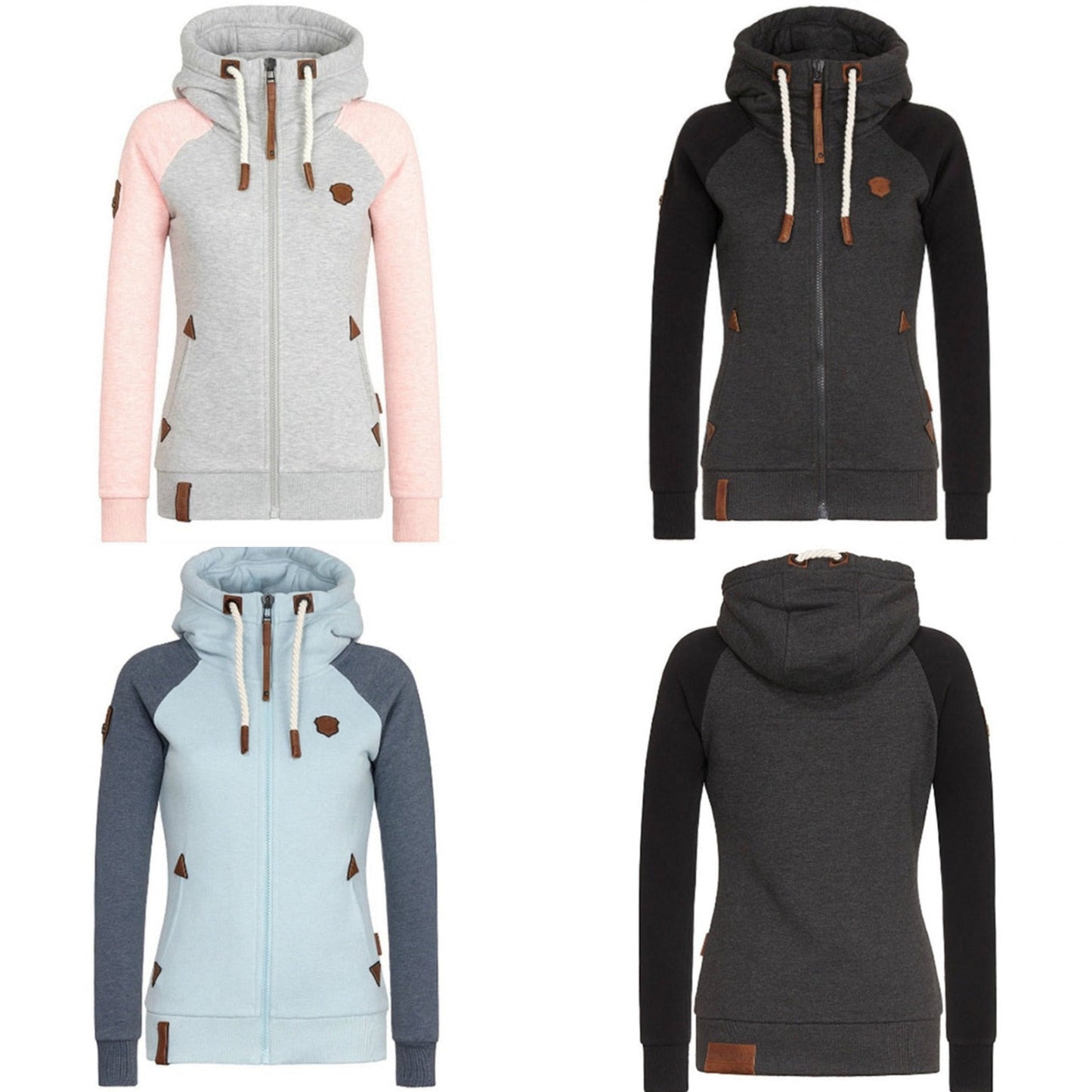 Damjacka Sportig Bomullsblandning Justerbara Ärmar-3