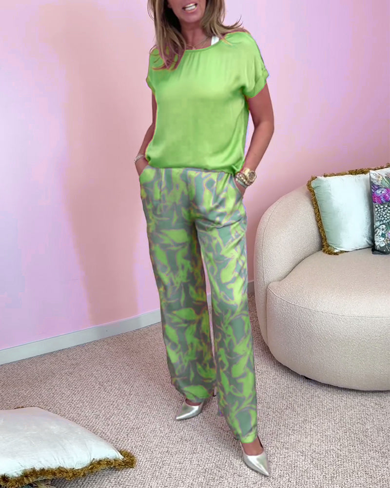 Variant image for Dam Sommaruppsättning Rymlig Topp och Shorts Lätta Material-9