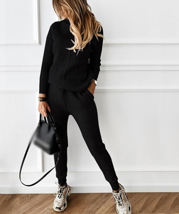 Dam Husdräkt i Mjuk Polyester-Bomull – Tidlös Design för Avkoppling och Informella Tillfällen 6