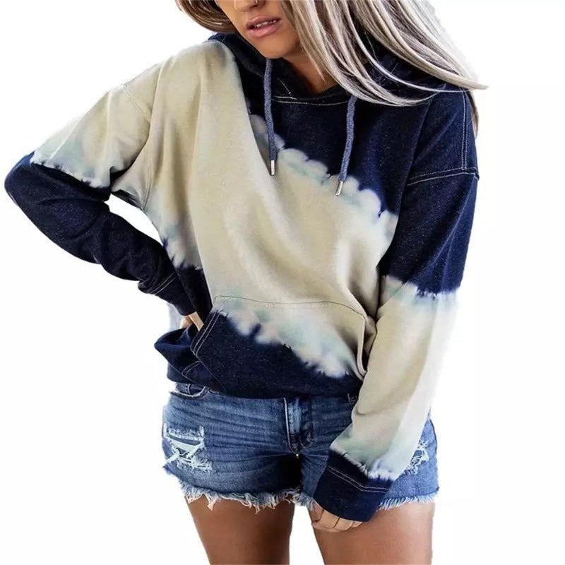 Hoodie Herr Sportig Avslappnad Bomull-2