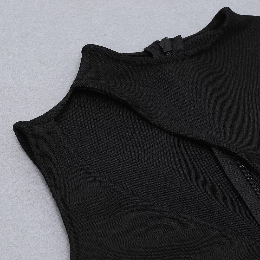 Dam Mini Klänning Enärmad Bandage 4