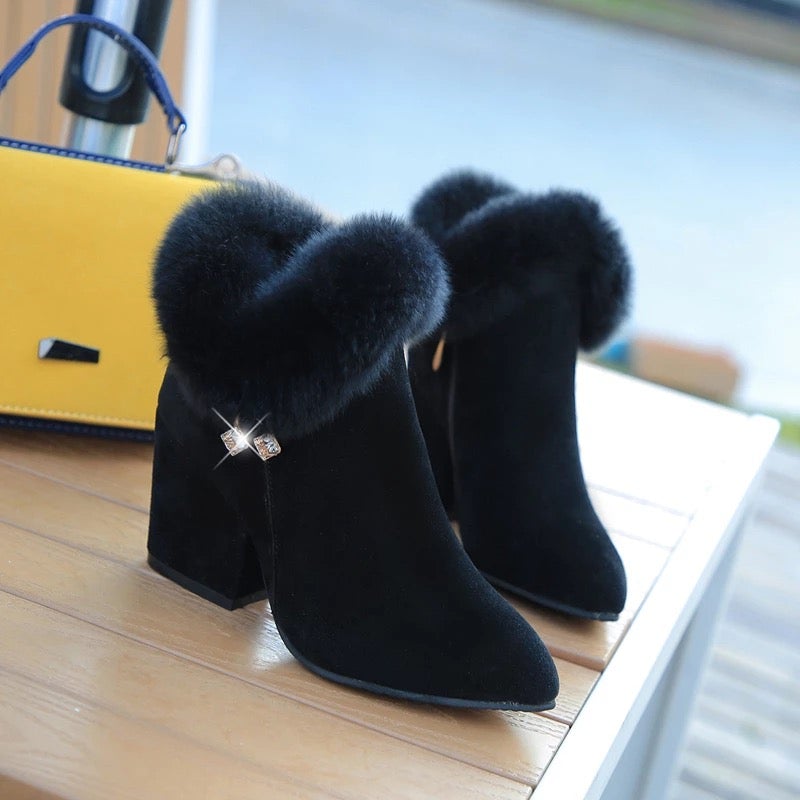 Dam Ankelstövlar Blockklack Eco Wilded Leather-1