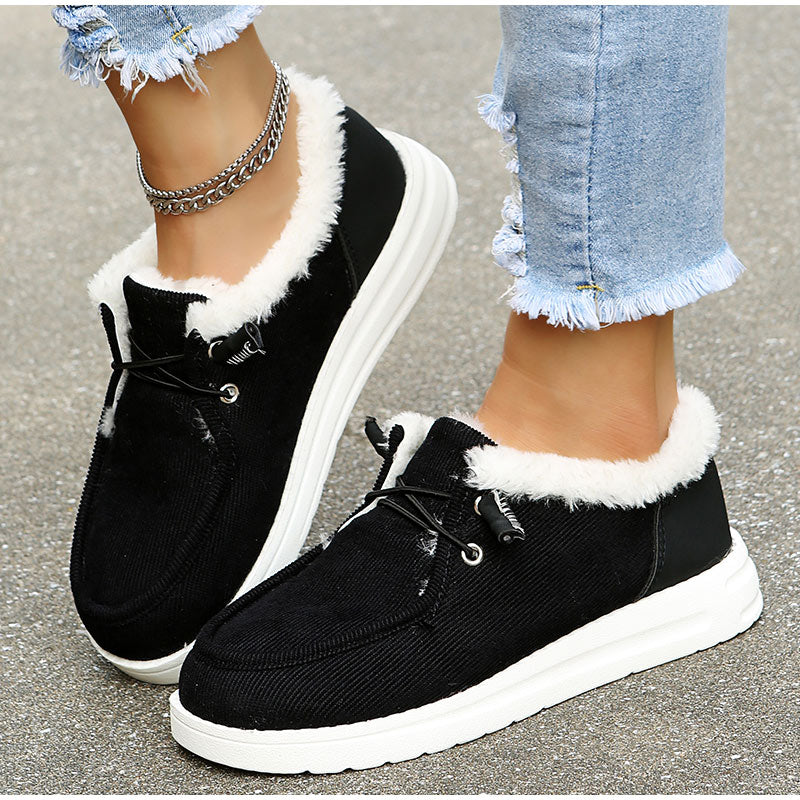 Dam Vinter Sneakers Trendig Design med Päls och Robust Sula 9
