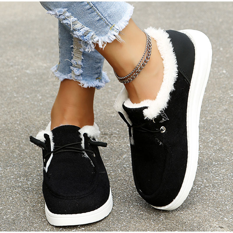 Dam Vinter Sneakers Trendig Design med Päls och Robust Sula 5