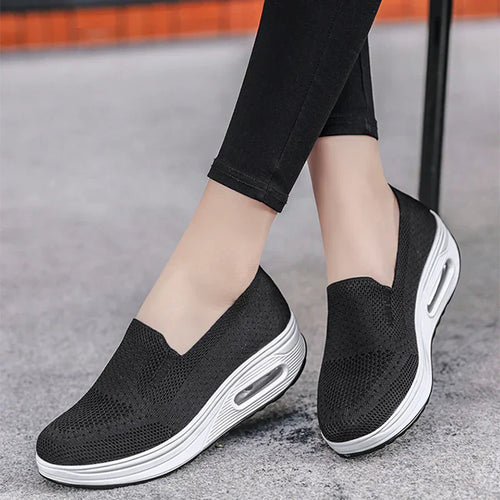 Dam Sneakers Plattform Mesh med Vadderad Sula för Bekväm Komfort – Elegant Design för Vardag och Sport 1