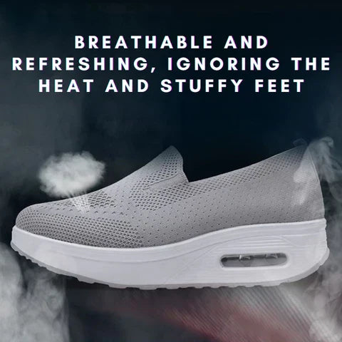 Dam Sneakers Plattform Mesh med Vadderad Sula för Bekväm Komfort – Elegant Design för Vardag och Sport 2
