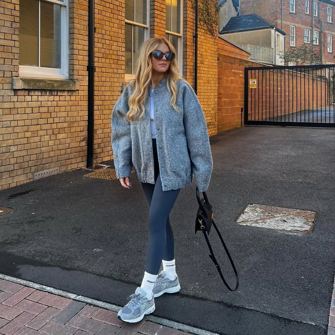 Damjacka Chic Vinterdesign Mjuk Ull Vind- och Vattenavvisande-1