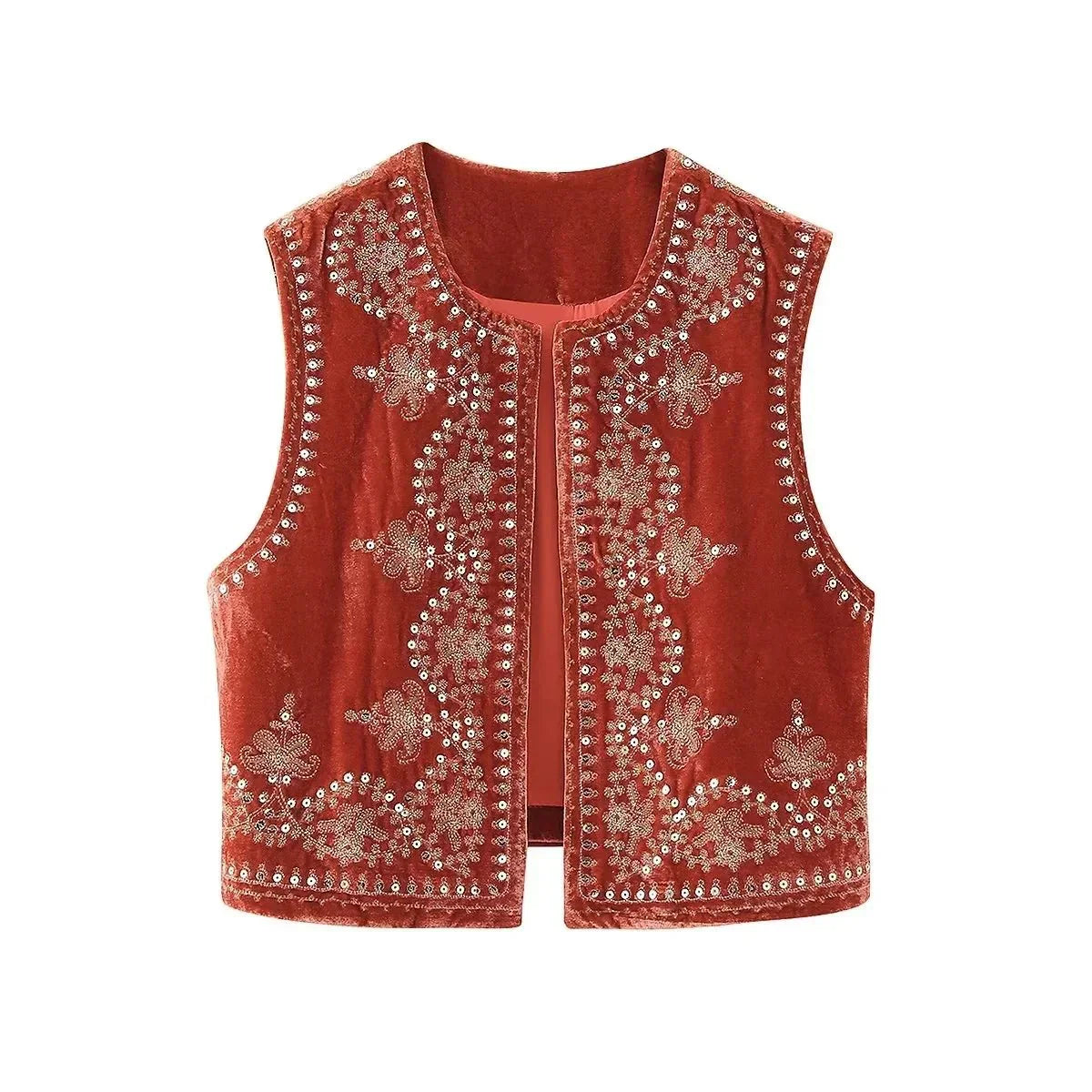 Variant image for Kvinnors Broderad Jacka Elegant Högkvalitativt Tyg-10