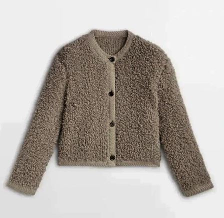 Damjacka Långärmad Vintage Stil Hållbart Material 3