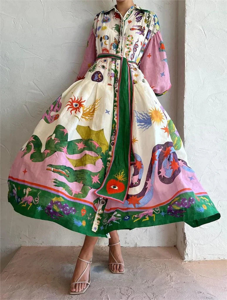 Dam Maxiklänning Elegant Lätt Material för Alla Tillfällen 2