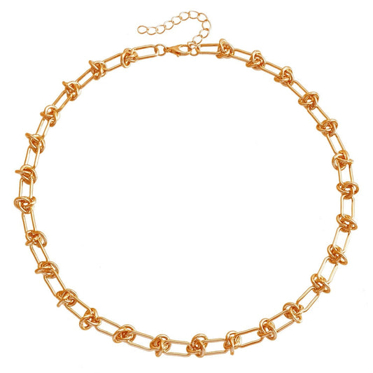Elegant U-formad Halsband och Armbandset i HĂ„llbara Metaller â Justerbar LĂ€ngd, Minimalistisk Design för Vardags- och Festbruk 1