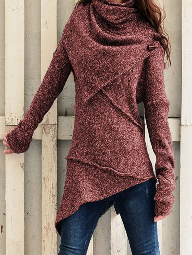 Lång Vinterrock Dam Enkel Design Polyester för Kalla Dagar-4