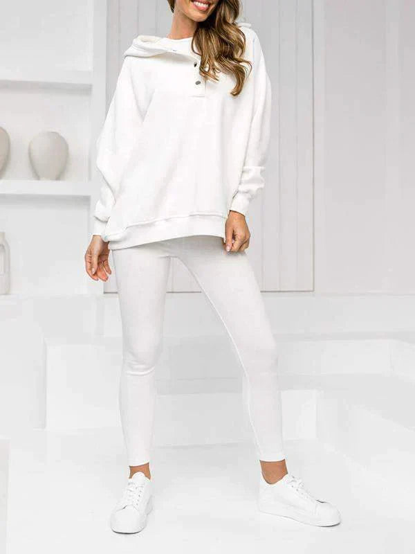 Dam Hoodie Avslappnad Stil Mjuk Bomull-3