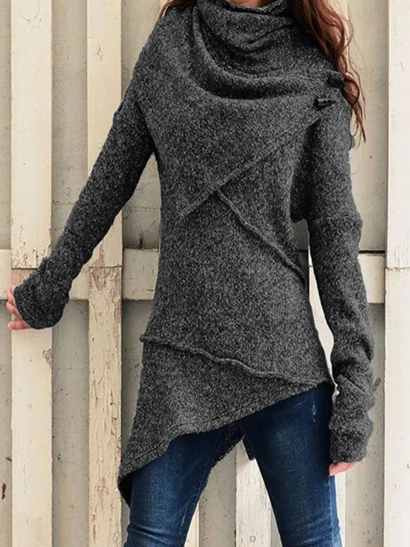 Lång Vinterrock Dam Enkel Design Polyester för Kalla Dagar-3