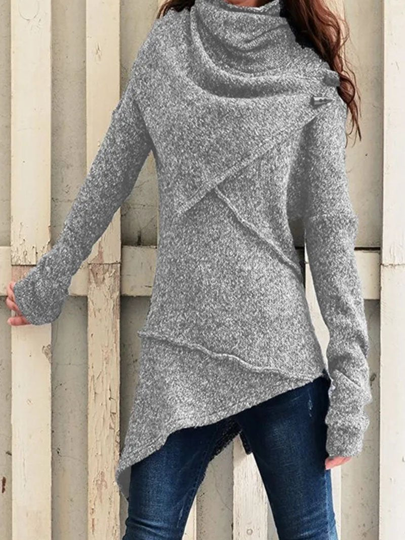 Lång Vinterrock Dam Enkel Design Polyester för Kalla Dagar-2