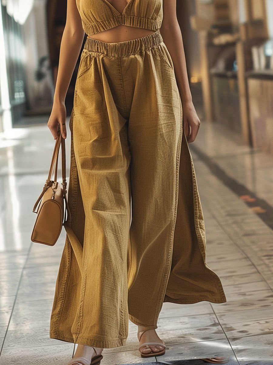 Dam Jeansväst V-hals Avslappnad Denim-3