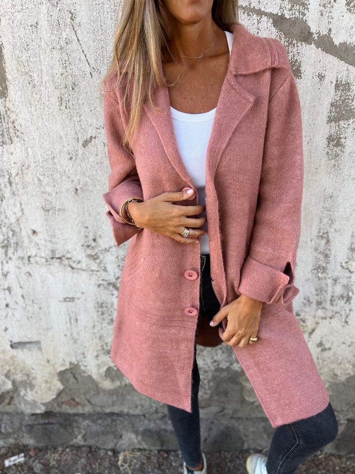 Dam Blazer Klassisk Design Andningsbart Tyg Med Fickor 2