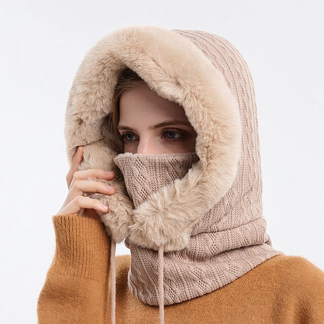 Unisex Hoodie Multifunktionell Mjuk Stickad Polyester-4