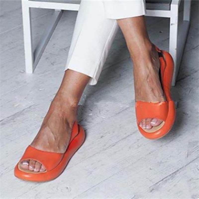 Kvinnors Sommarsandaler Slip-On Microfiber Avslappnad-5