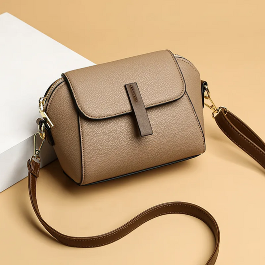 Damväska Kompakt Stilren PU-Läder Axelväska Crossbody-1