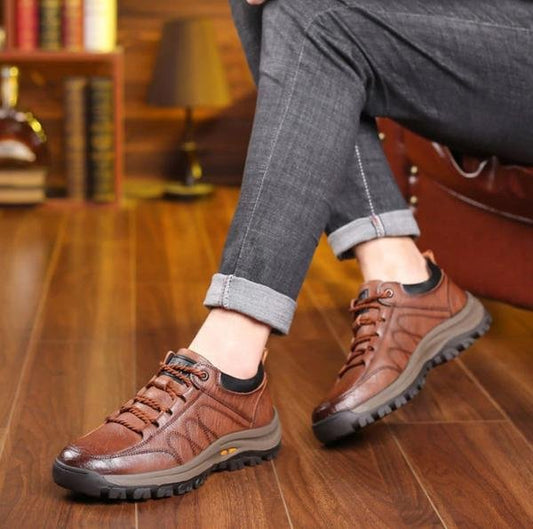 Herr Sneakers Sportiga PU-lÀder Gummisula för Komfort och Stil-1