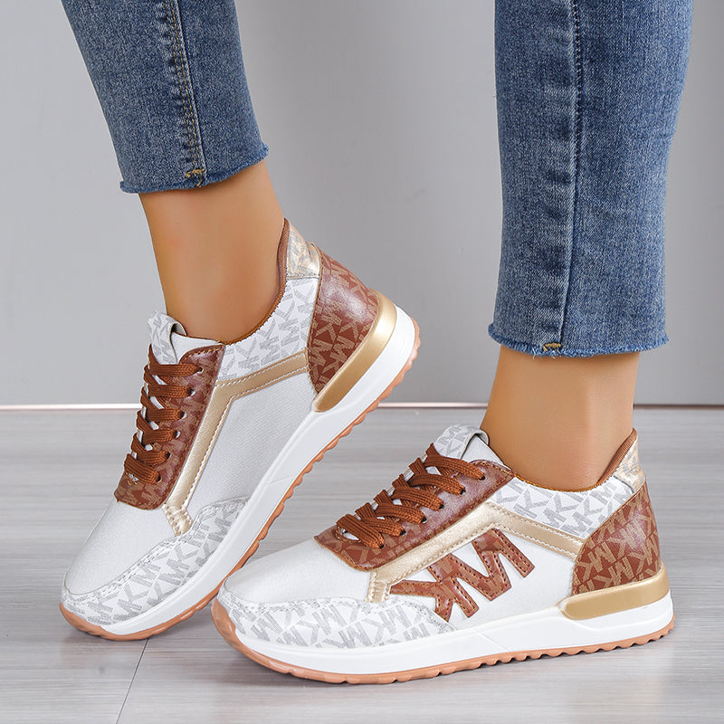 Kvinnors Sneakers Sportig Design Mocka Syntetiska Detaljer-3
