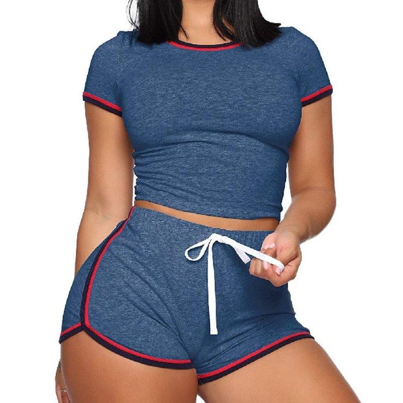 Variant image for Kvinnors Skördetopp och Shorts Avslappnad 100% Bomull-11