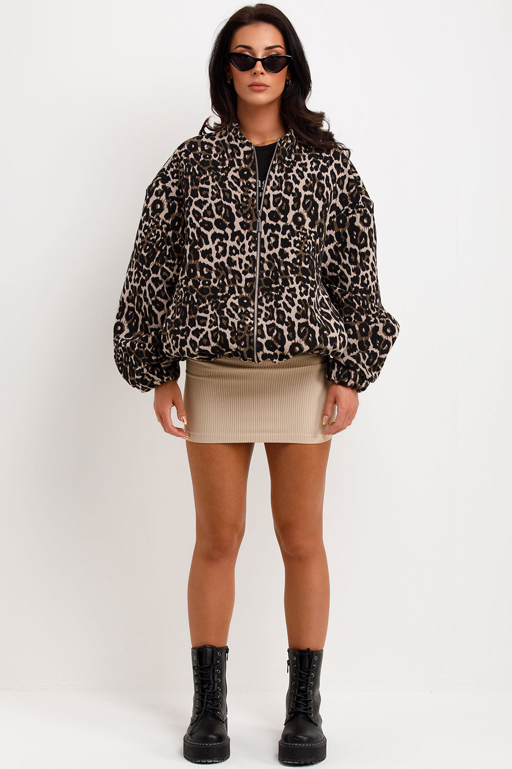 Damjacka Bomber i Retro Stil – Polyester Casual Jacka för Kvinnor med Långa Ärmar 5