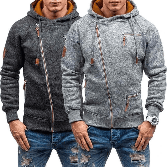 Hoodie Herr Avslappnad Mjuk Bomull-1