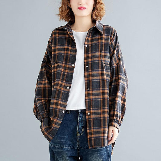 Dam Blus Figurpassande 100% Mjuk Bomull-1
