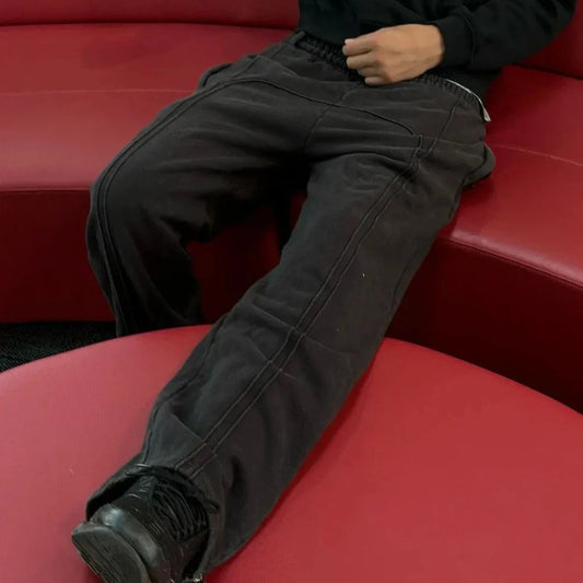 Herr Baggy TrÀningsbyxor Mjuk Bomull Komfortabel Stil-1