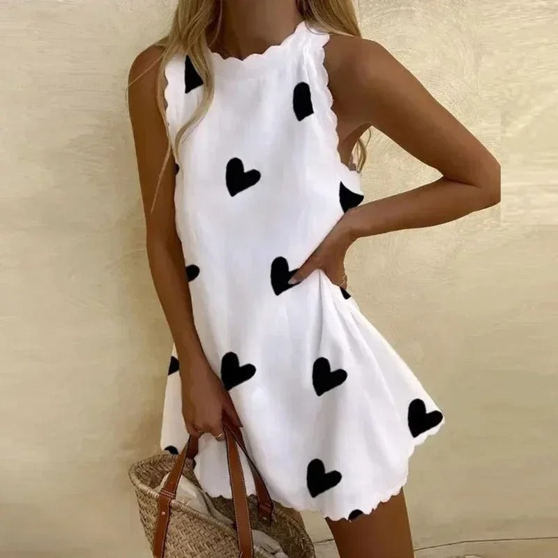 Variant image for Dam Kort Sommarklänning Elegant Polyester för Midsommar och Fest-1