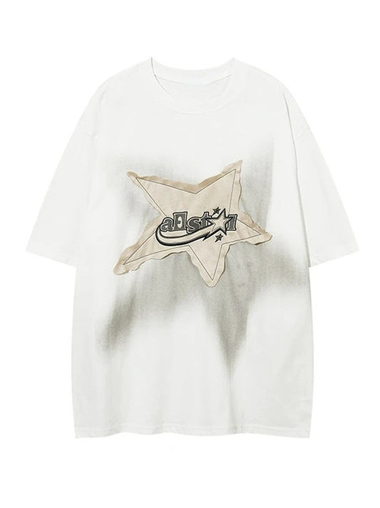 Dam T-shirt Vinskörd Avslappnad Bomull-1